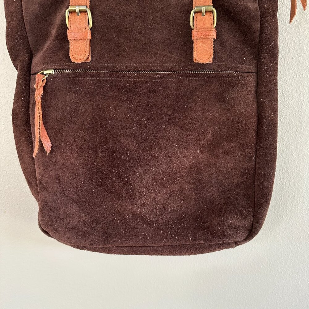 Anabaglish Eleanor Soft Chocolate Brown Suede Tote Handbag - Picture 6 of 15
